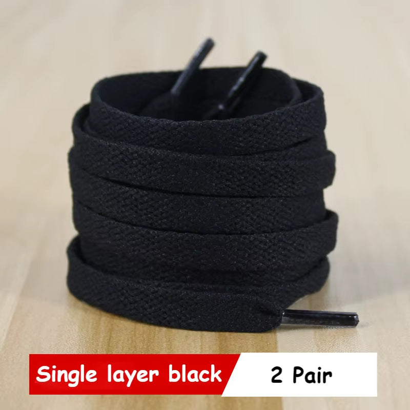 White Black Flat Shoelaces for Sneakers Laces Shoe Strings Classic Shoe Laces 70/90/100/120/140/160CM High-Quality Shoelace