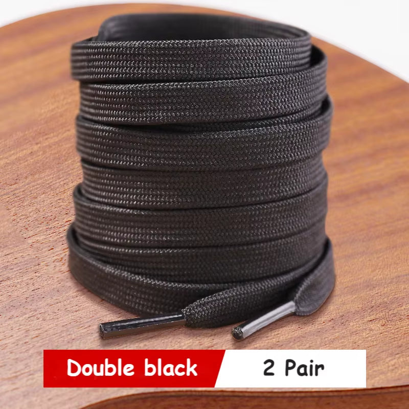 White Black Flat Shoelaces for Sneakers Laces Shoe Strings Classic Shoe Laces 70/90/100/120/140/160CM High-Quality Shoelace