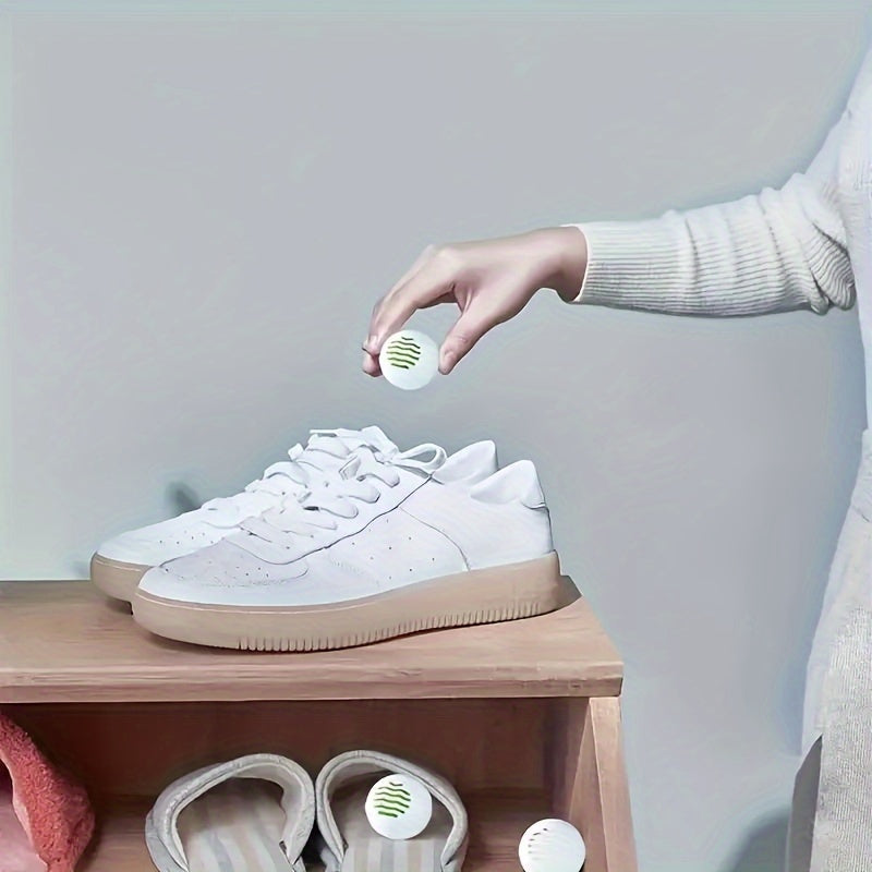 Shoe Deodorant Balls, Shoe Deodorizer, Shoe Balls Odor Eliminator, Shoe Odor Refreshing Balls Car Air Freshener Deodorizer Ball for Shoes Gym Bags Closet Locker Luggage Cabinet