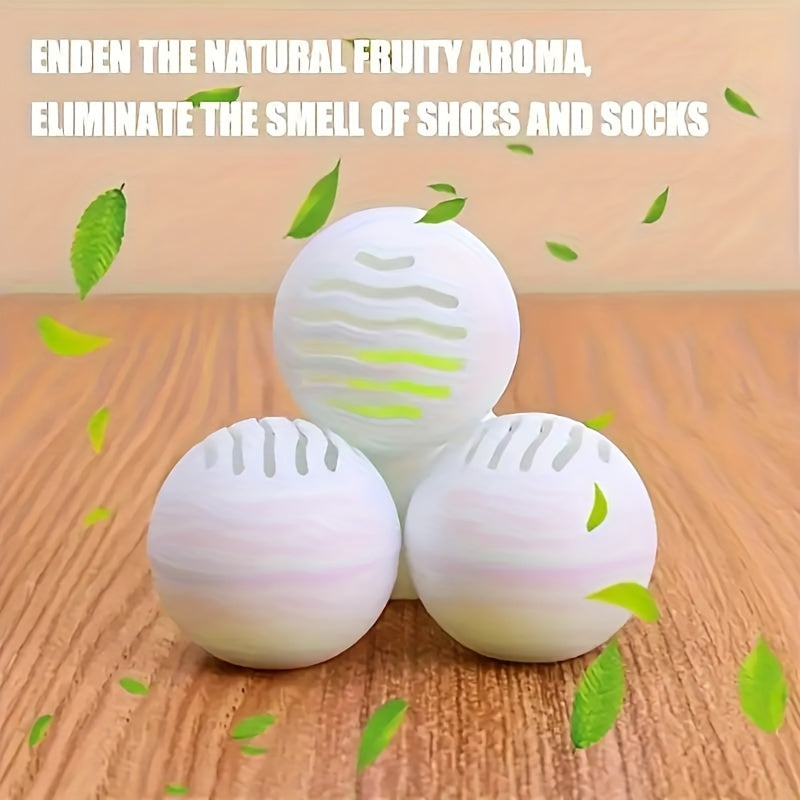 Shoe Deodorant Balls, Shoe Deodorizer, Shoe Balls Odor Eliminator, Shoe Odor Refreshing Balls Car Air Freshener Deodorizer Ball for Shoes Gym Bags Closet Locker Luggage Cabinet