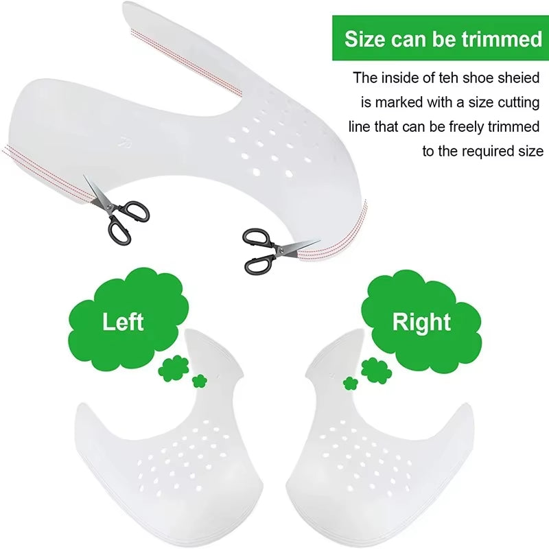 1 Pair Light anti Crease Protector anti Crease Bending Supporting Shoe Toe Crease-Resistance Suitable for Sports Shoes
