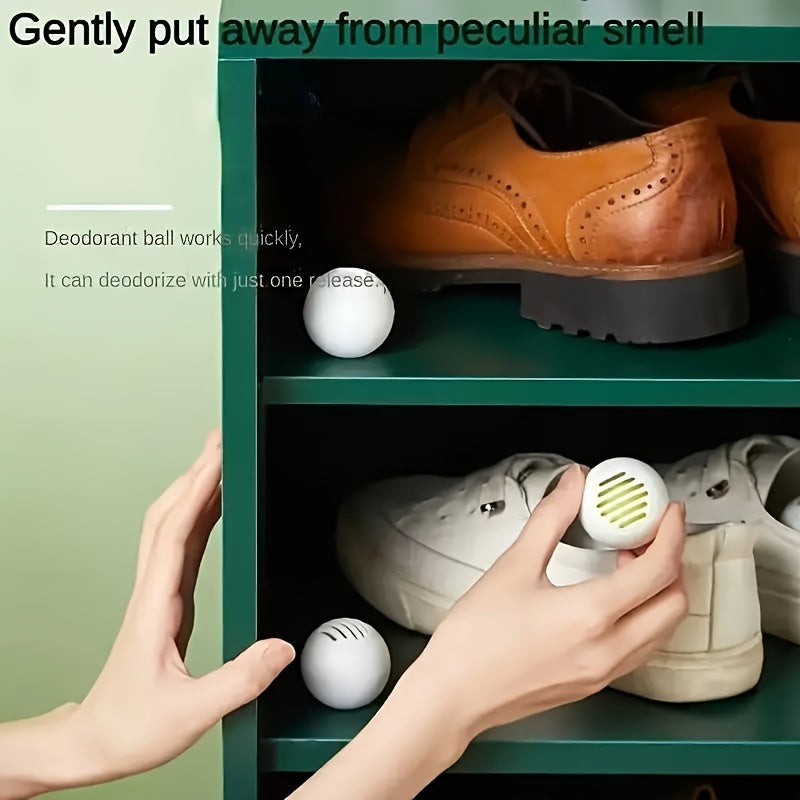 Shoe Deodorant Balls, Shoe Deodorizer, Shoe Balls Odor Eliminator, Shoe Odor Refreshing Balls Car Air Freshener Deodorizer Ball for Shoes Gym Bags Closet Locker Luggage Cabinet